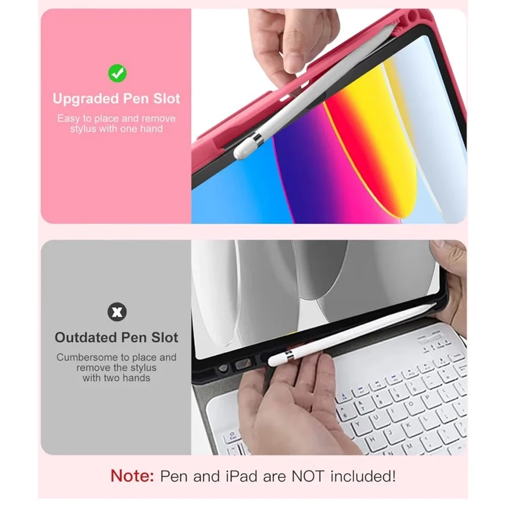 iPad Keyboard & Case with Stand and Pencil Holder